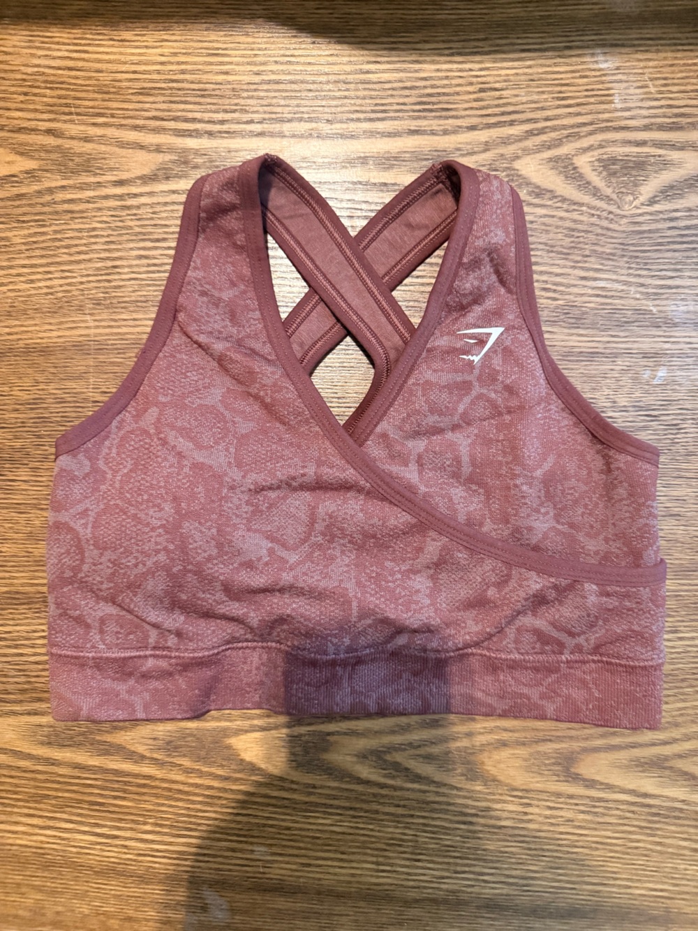 Gymshark Cross-Back Seamless Sports Bra - Dusty Rose